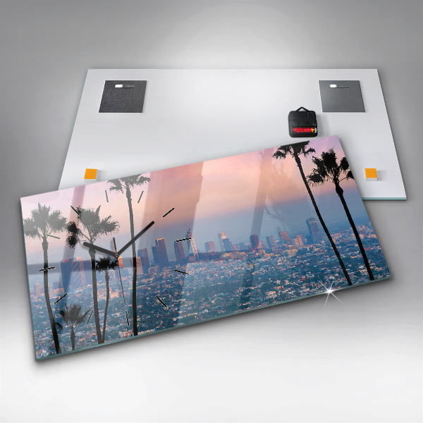 Reloj horizontal Puesta de sol en Los Ángeles