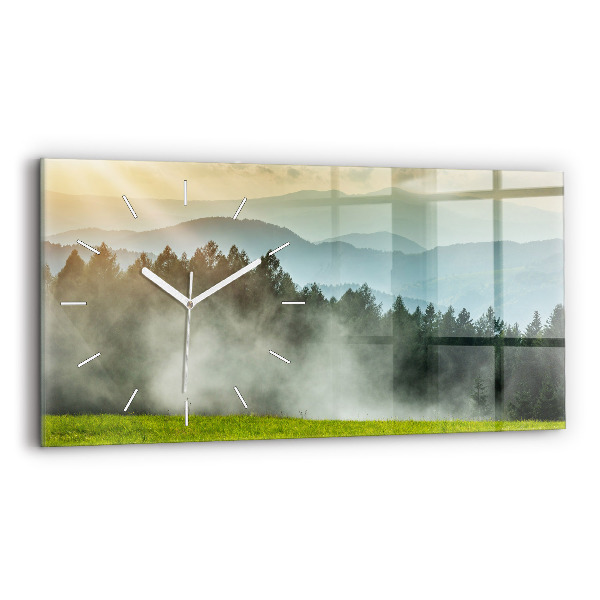 Reloj de cristal horizontal Paisaje de montaña