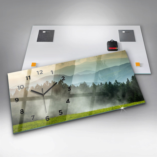 Reloj de cristal horizontal Paisaje de montaña