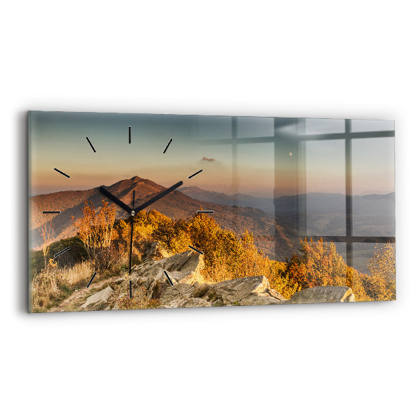 Reloj de cristal horizontal Montañas Bieszczady