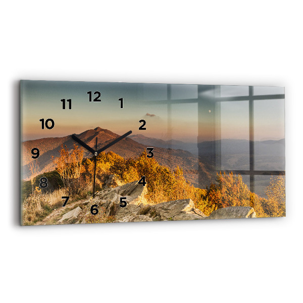 Reloj de cristal horizontal Montañas Bieszczady
