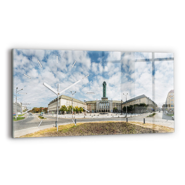 Reloj de cristal horizontal Panorama de Ostrava