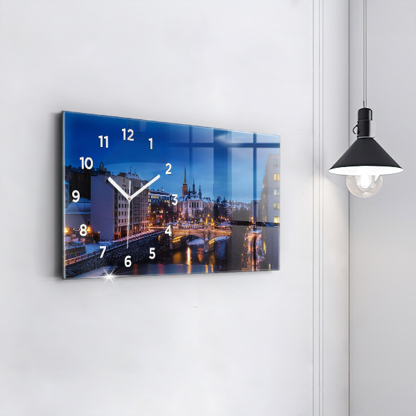 Reloj de cristal horizontal Panorama de Pilsen