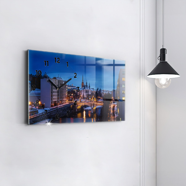 Reloj de cristal horizontal Panorama de Pilsen