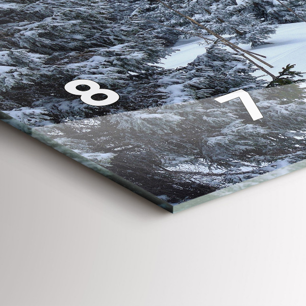 Reloj de cristal horizontal Montañas gigantes checas en invierno