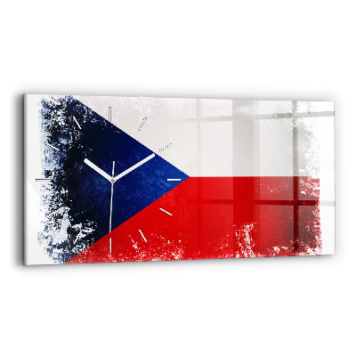 Reloj de cristal horizontal Bandera de la República Checa