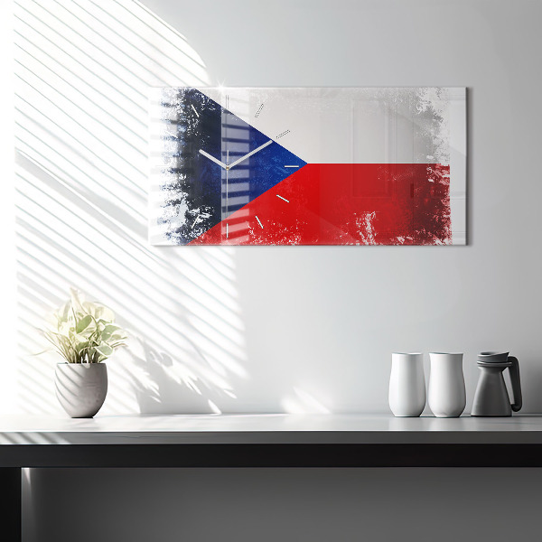 Reloj de cristal horizontal Bandera de la República Checa