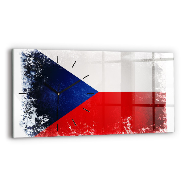 Reloj de cristal horizontal Bandera de la República Checa