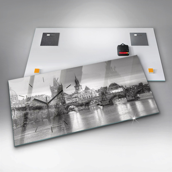 Reloj horizontal Vista del Puente de Carlos Praga