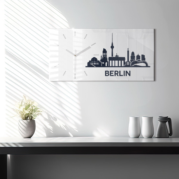 Reloj de cristal horizontal Ilustración de la ciudad de Berlín