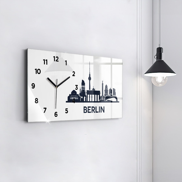 Reloj de cristal horizontal Ilustración de la ciudad de Berlín