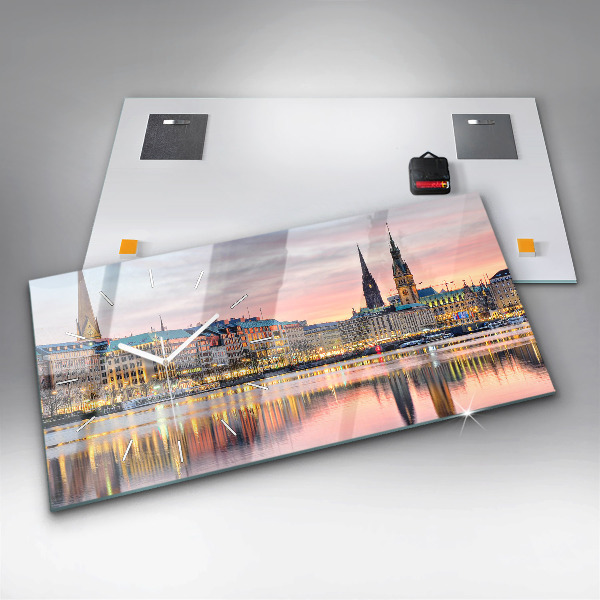 Reloj de cristal horizontal Alster en Hamburgo