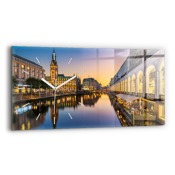 Reloj de cristal horizontal Ayuntamiento de Hamburgo
