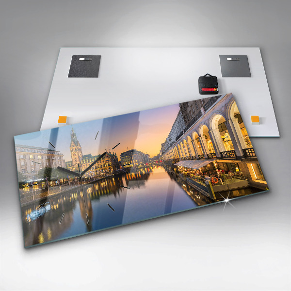 Reloj de cristal horizontal Ayuntamiento de Hamburgo