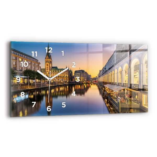 Reloj de cristal horizontal Ayuntamiento de Hamburgo
