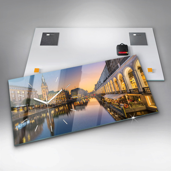 Reloj de cristal horizontal Ayuntamiento de Hamburgo