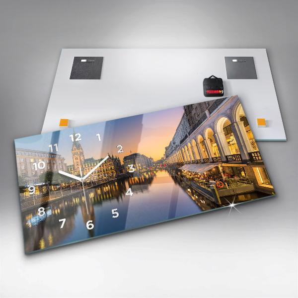 Reloj de cristal horizontal Ayuntamiento de Hamburgo