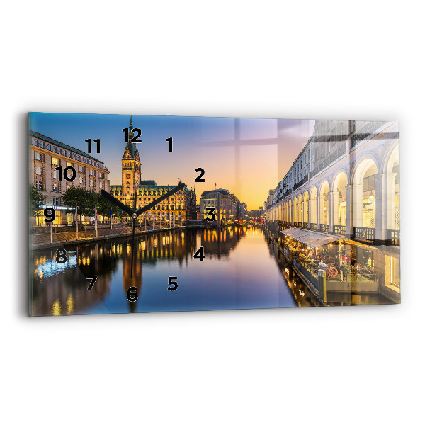 Reloj de cristal horizontal Ayuntamiento de Hamburgo