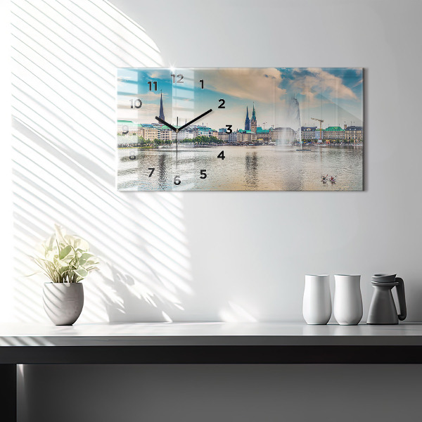 Reloj de cristal horizontal Binnenalster en Hamburgo