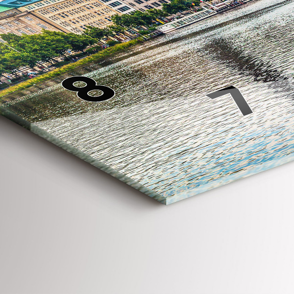 Reloj de cristal horizontal Binnenalster en Hamburgo