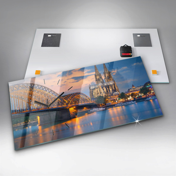 Reloj de cristal horizontal Vista del ayuntamiento