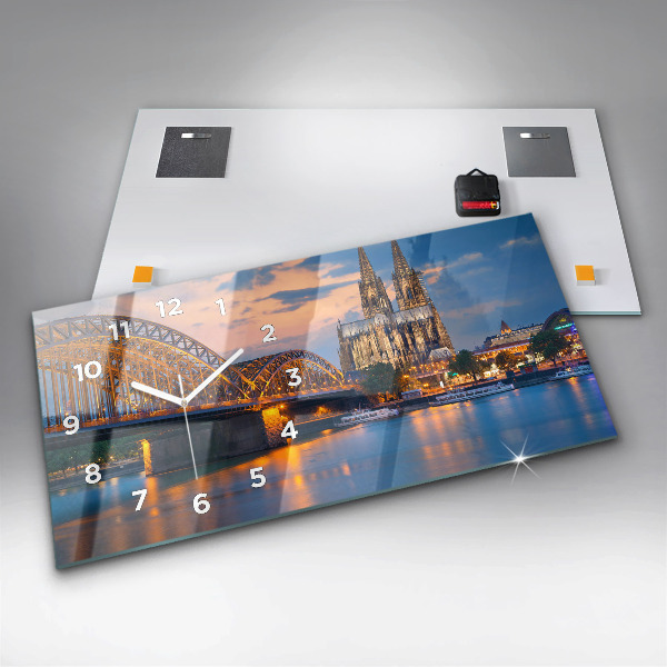 Reloj de cristal horizontal Vista del ayuntamiento