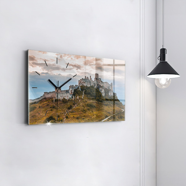 Reloj de cristal horizontal Castillo de Spiš en Eslovaquia