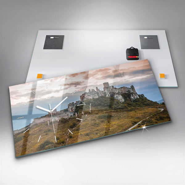 Reloj de cristal horizontal Castillo de Spiš en Eslovaquia