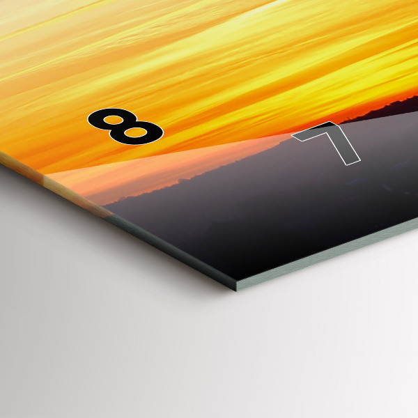 Reloj horizontal Edificio y puesta de sol