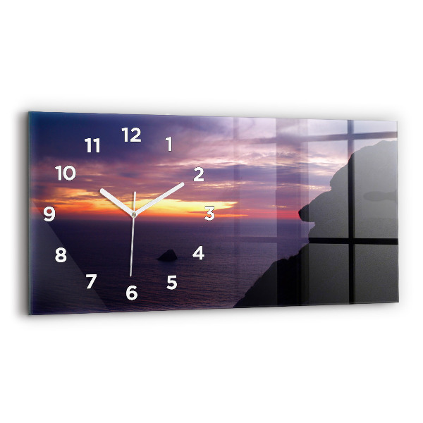 Reloj de cristal horizontal Cabeza de piedra