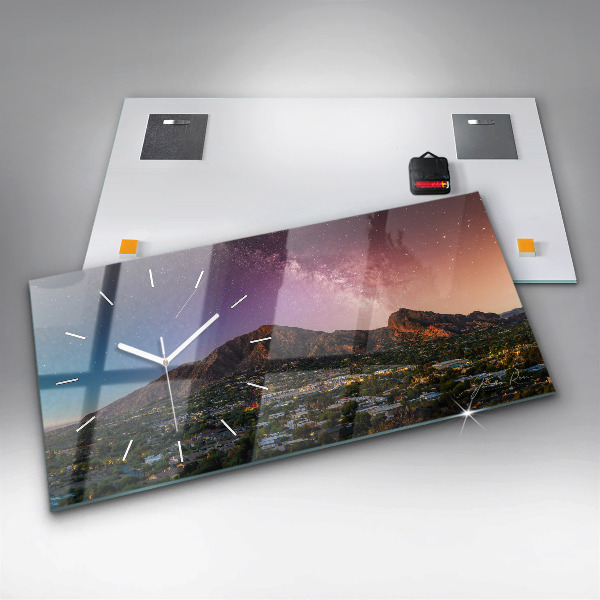 Reloj de cristal horizontal Paisaje de montaña
