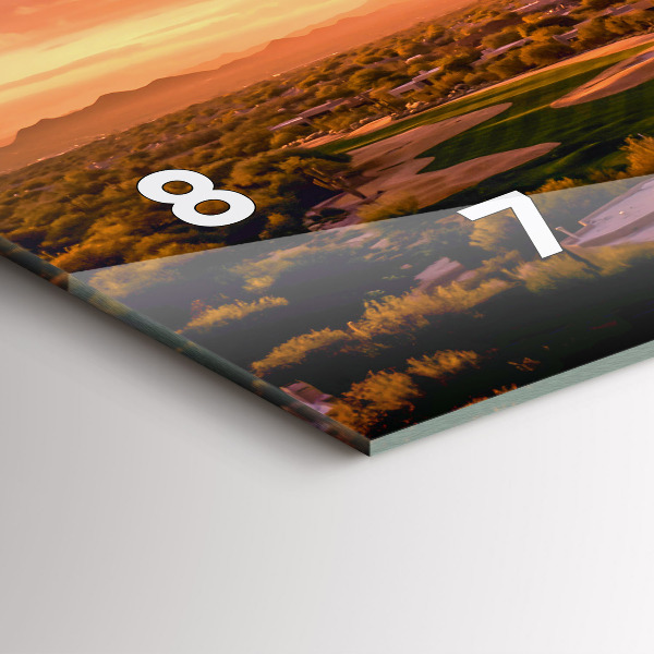 Reloj de cristal horizontal Puesta de sol en el norte de Scottsdale