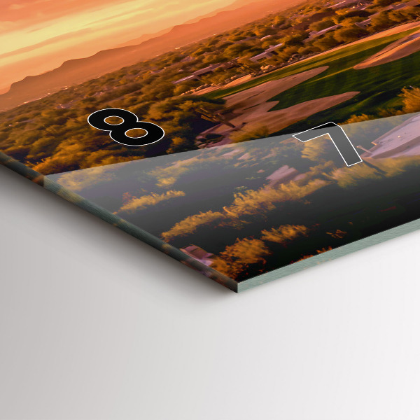 Reloj de cristal horizontal Puesta de sol en el norte de Scottsdale