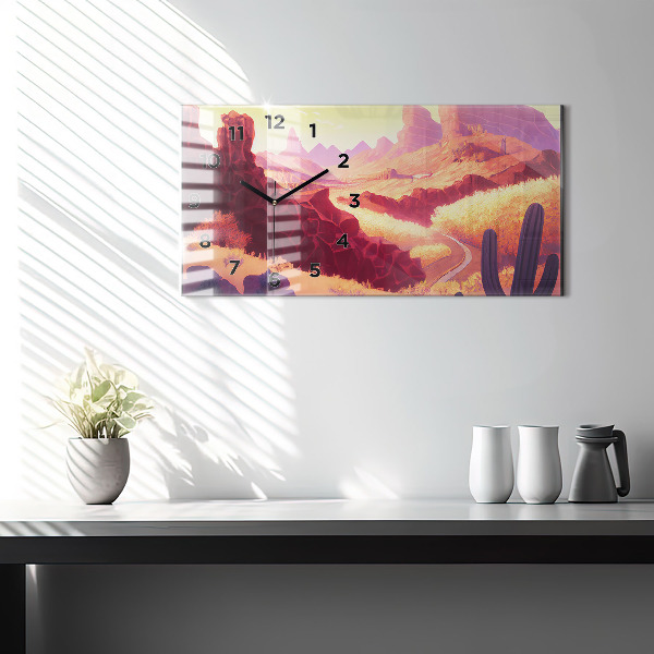 Reloj horizontal Ilustración del desierto de Arizona