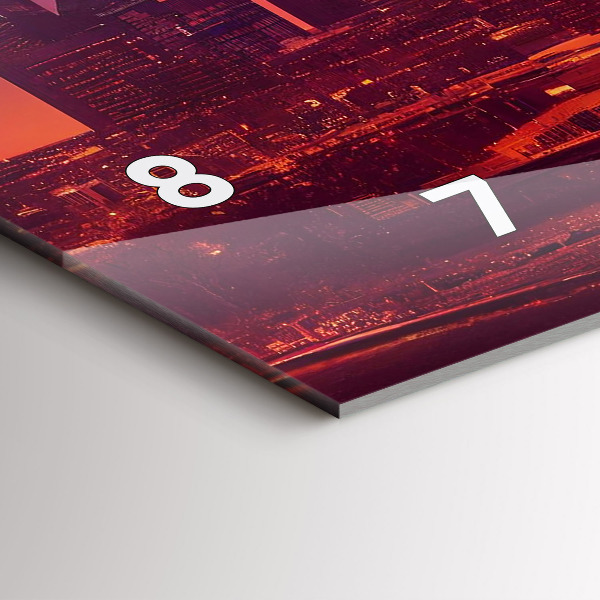 Reloj horizontal Ciudad de noche en Filadelfia