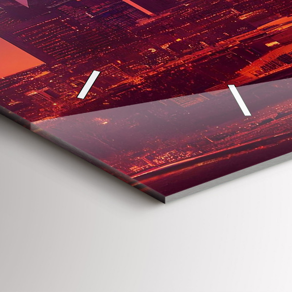 Reloj horizontal Ciudad de noche en Filadelfia