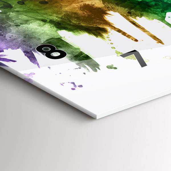 Reloj horizontal Filadelfia colorida