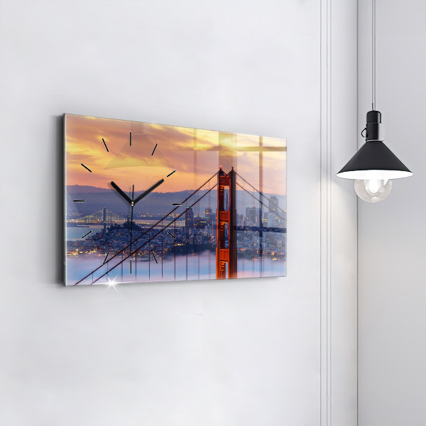 Reloj de cristal horizontal Puente de San Francisco