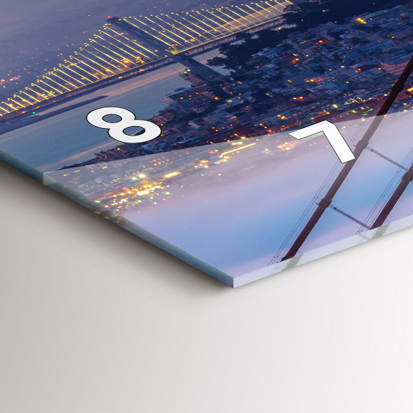 Reloj de cristal horizontal Puente de San Francisco