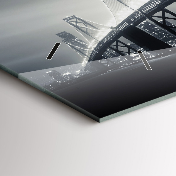 Reloj horizontal Puente de noche San Francisco