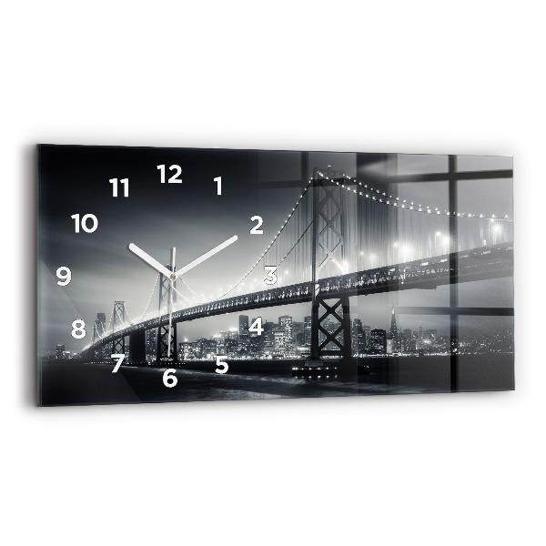 Reloj horizontal Puente de noche San Francisco