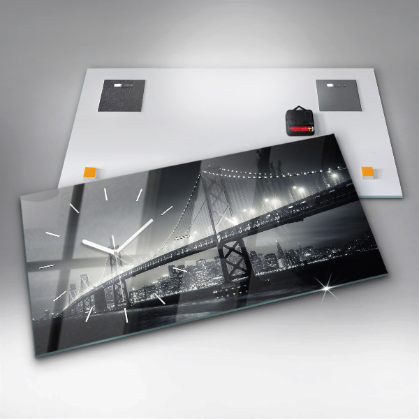 Reloj horizontal Puente de noche San Francisco