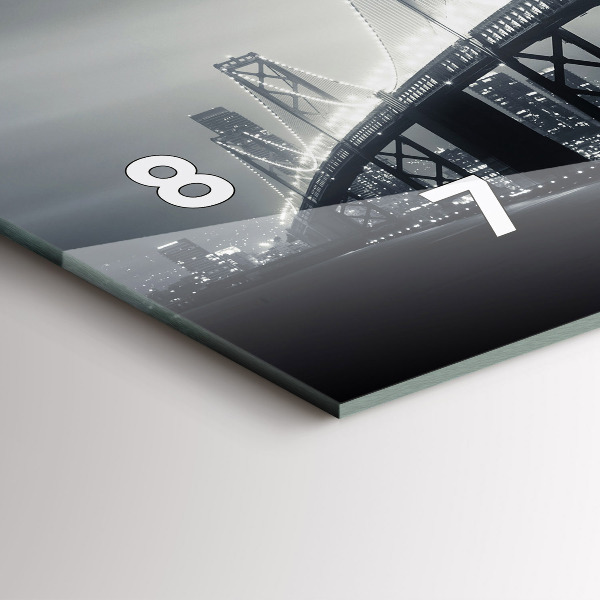 Reloj horizontal Puente de noche San Francisco