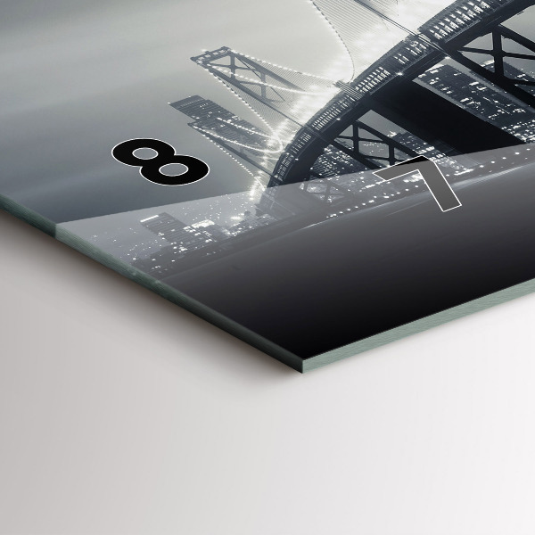 Reloj horizontal Puente de noche San Francisco