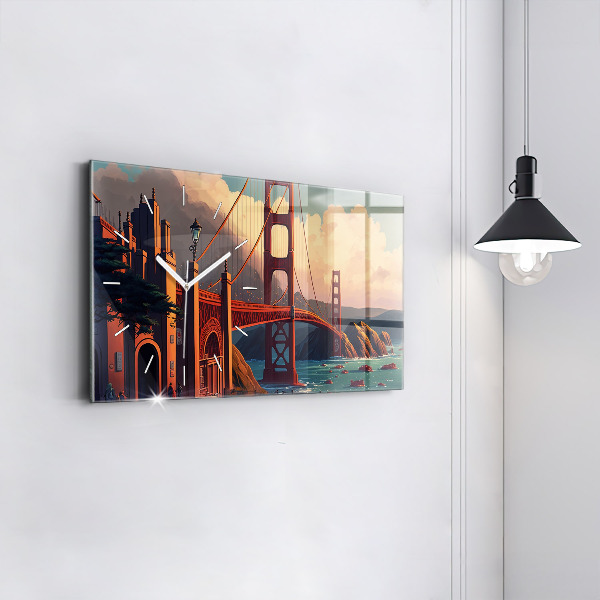 Reloj de cristal horizontal Puente de San Francisco