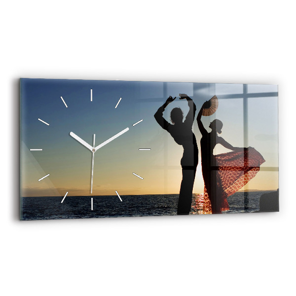 Reloj horizontal Baile español en el mar