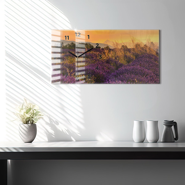 Reloj horizontal Pradera de lavanda Francia