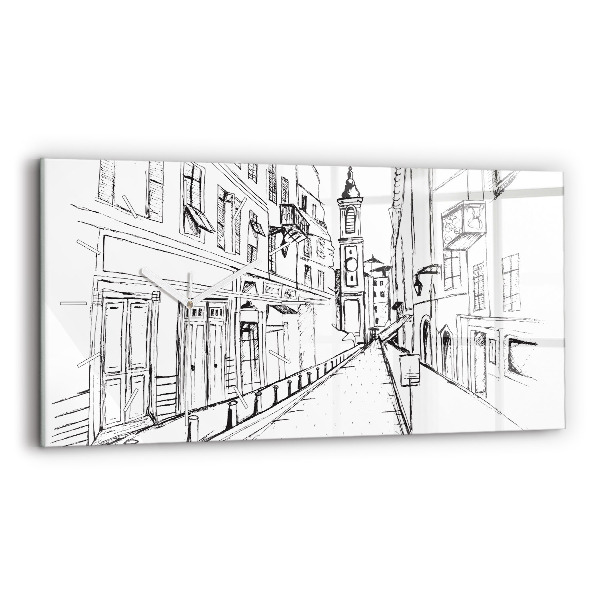 Reloj horizontal Ciudad dibujo Provenza