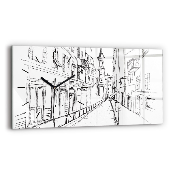 Reloj horizontal Ciudad dibujo Provenza