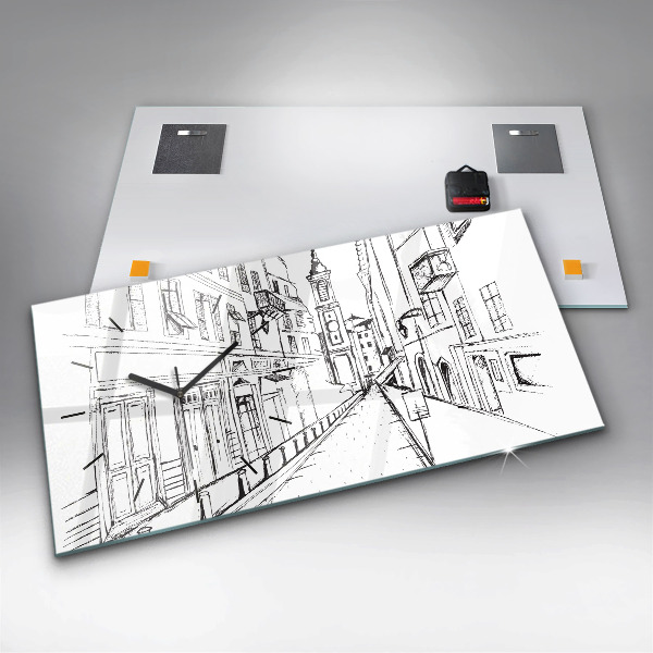 Reloj horizontal Ciudad dibujo Provenza